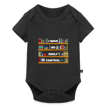 Ich habe keinen Shelf Control Book Nerd - Baby Premium Kurzarmbody - Schwarz - Vorne