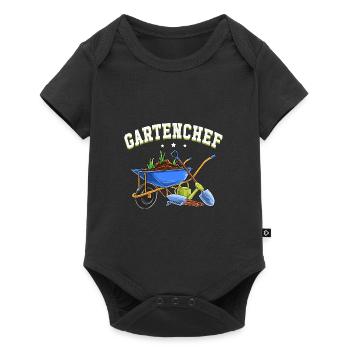 Gartenchef Gartenarbeit Gärtner Hobbygärtner Hobby - Baby Premium Kurzarmbody - Schwarz - Vorne