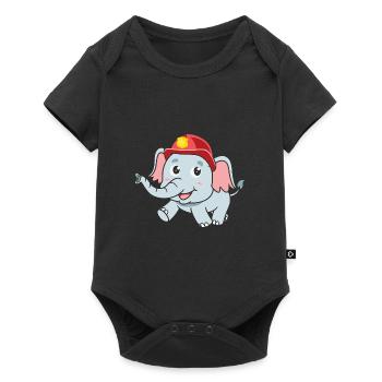 Brigade de pompiers Sweet Elephant - Body à manches courtes Premium Bébé - noir - Devant