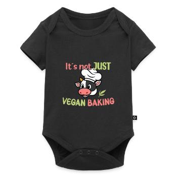 It's not just vegan baking - Baby Premium short-sleeve bodysuit - black - Front