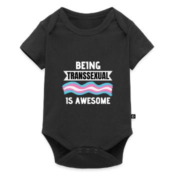 Trans Pride LGBT Transgender Geschenk Transsexuell - Baby Premium Kurzarmbody - Schwarz - Vorne