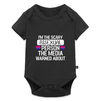 Bi Pride Month Bisexuell Herz Geschenk LGBTQ - Baby Premium Kurzarmbody - Schwarz - Vorne