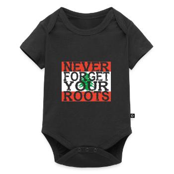 ne jamais oublier la maison racines Liban - Body à manches courtes Premium Bébé - noir - Devant