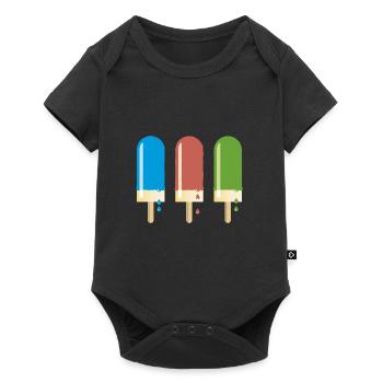 Popsicles delicious ice cream summer heat milk ice cream - Baby Premium short-sleeve bodysuit - black - Front