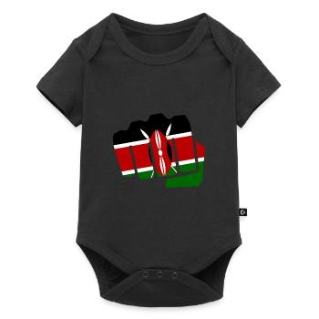 Kenya Flag Nairobi Swahili Mombasa Gift - Baby Premium short-sleeve bodysuit - black - Front