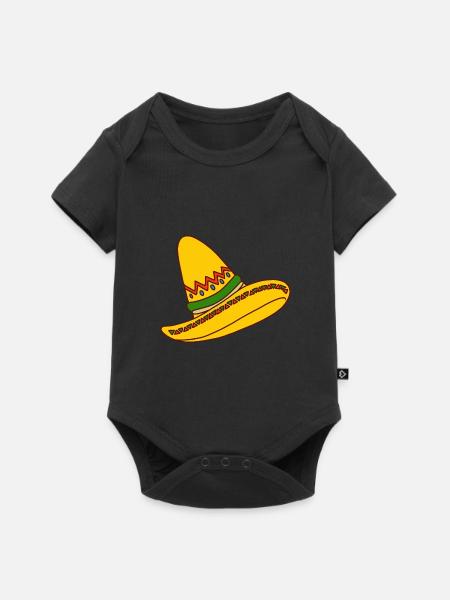 Mexikanischer Hut - Baby Premium Kurzarmbody - Schwarz