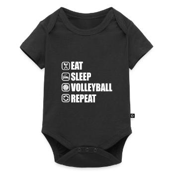 Eat Sleep Volleyball Repeat Sports Gift - Baby Premium short-sleeve bodysuit - black - Front