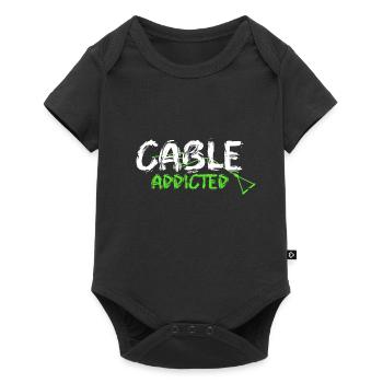 cable addicted wakeboard motiv Gift Boat Wake - Baby Premium short-sleeve bodysuit - black - Front