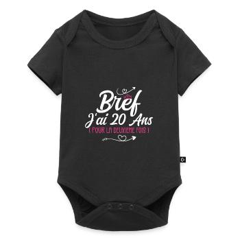 Bref J'Ai 20 Ans, Pour La Deuxième Fois ! (40 ans) - Body à manches courtes Premium Bébé - noir - Devant