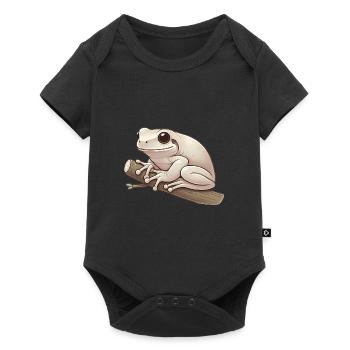Realistic Tree Frog Soft Illustration - Baby Premium short-sleeve bodysuit - black - Front