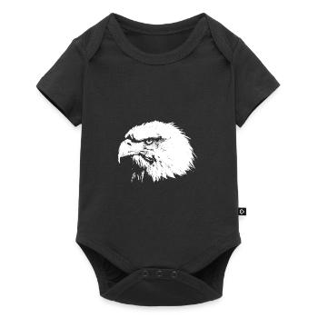 tête d'aigle - Body à manches courtes Premium Bébé - noir - Devant
