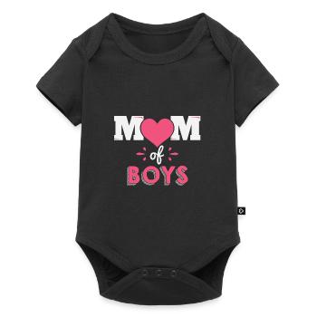 Mother of boys Mother's Mother's Day gift - Baby Premium short-sleeve bodysuit - black - Front