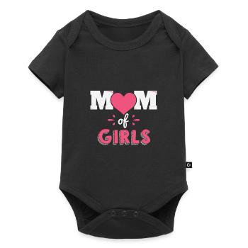 Mère de fille cadeau de fête des mères - Body à manches courtes Premium Bébé - noir - Devant