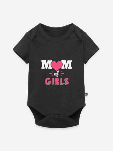 Mother of girl Mother Mother's Day gift - Baby Premium short-sleeve bodysuit - black
