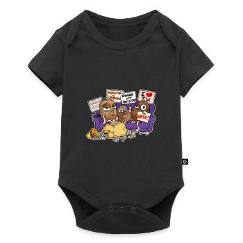 Couch Potato Club Personne paresseuse - Body à manches courtes Premium Bébé - noir - Devant