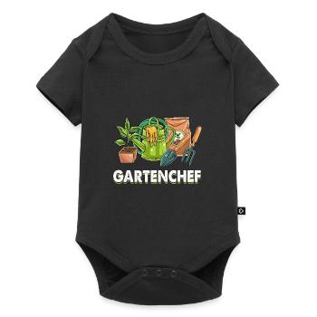 Gartenchef Gartenarbeit Gärtner Hobbygärtner Hobby - Baby Premium Kurzarmbody - Schwarz - Vorne
