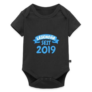 4. Geburtstag Party Geschenk Legendär seit 2019 - Baby Premium Kurzarmbody - Schwarz - Vorne