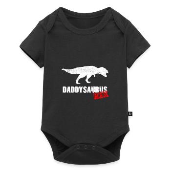 Daddysaurus papa papa T-shirt Idée drôle de cadeau - Body à manches courtes Premium Bébé - noir - Devant