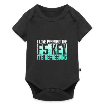 Lustiger Informatiker Spruch - Baby Premium Kurzarmbody - Schwarz - Vorne