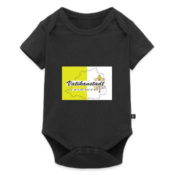 Vatikanstadt - Hauptstadt mit GPS & Flagge - Baby Premium Kurzarmbody - Schwarz - Vorne