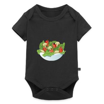 Salat - Baby Premium Kurzarmbody - Schwarz - Vorne