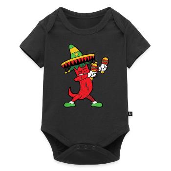 Retro Vintage Grunge Style Dabbing Dab Chili - Baby Premium short-sleeve bodysuit - black - Front