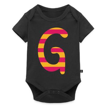 Letter G - Baby Premium short-sleeve bodysuit - black - Front