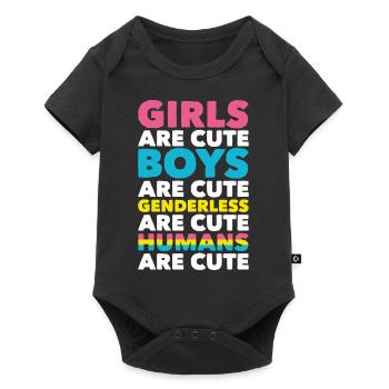 LGBT Pride Pan Gift Pansexual - Baby Premium short-sleeve bodysuit - black - Front