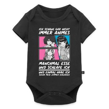 Anime - Baby Premium Kurzarmbody - Schwarz - Vorne