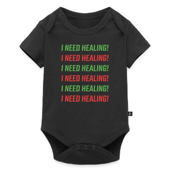 Ich brauche Heilung - Baby Premium Kurzarmbody - Schwarz - Vorne