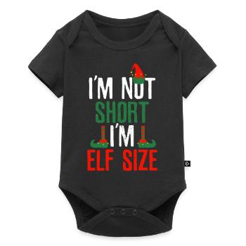 Nikolaus Weihnachten Weihnachtsmarkt Geschenk - Baby Premium Kurzarmbody - Schwarz - Vorne