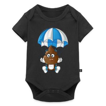 Fallschirm - Baby Premium Kurzarmbody - Schwarz - Vorne