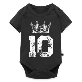 Couronne de 10 chiffres - Body à manches courtes Premium Bébé - noir - Devant
