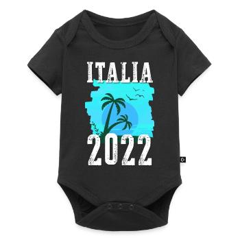 Italia 2022 Palmiers - Body à manches courtes Premium Bébé - noir - Devant