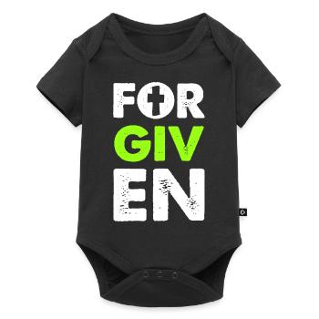 dicton biblique du pardon - Body à manches courtes Premium Bébé - noir - Devant
