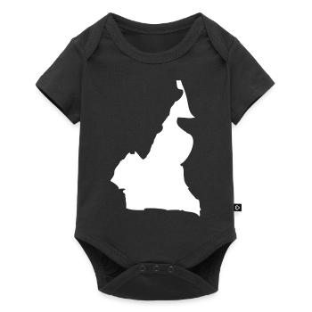 Cameroon map flag - Baby Premium short-sleeve bodysuit - black - Front
