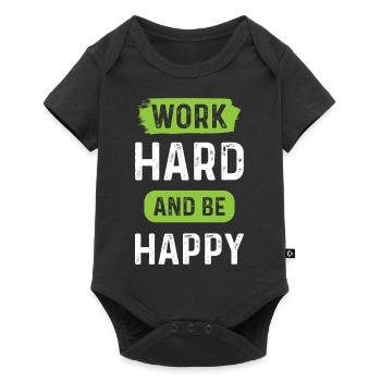 Work hard success - Baby Premium short-sleeve bodysuit - black - Front