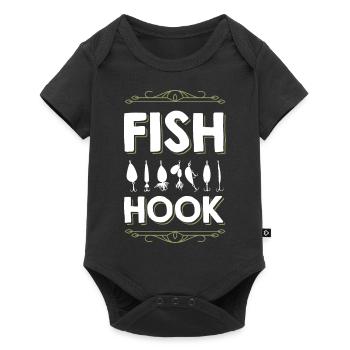 Pêche au poisson - Body à manches courtes Premium Bébé - noir - Devant
