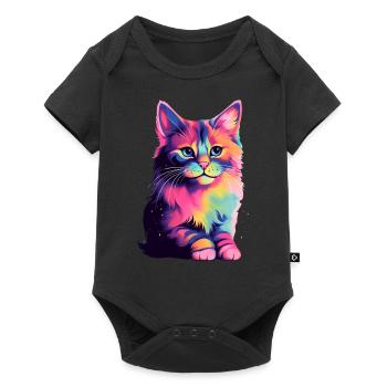 Universe Cat - Baby Premium short-sleeve bodysuit - black - Front