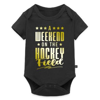 Fin de semaine de hockey sur gazon - Body à manches courtes Premium Bébé - noir - Devant