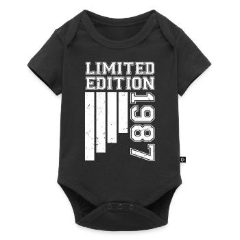 1987 Anniversaire Né En 1987 Édition Limitée - Body à manches courtes Premium Bébé - noir - Devant