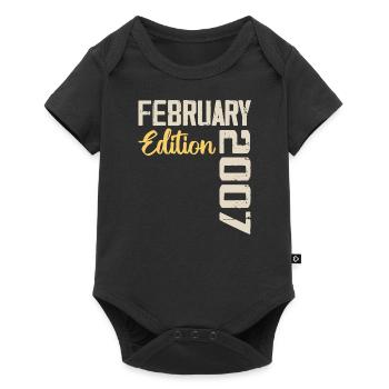 February 2007 Birthday February 2007 Retro - Baby Premium short-sleeve bodysuit - black - Front
