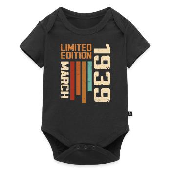 March 1939 Birthday 1939 Retro 1939 March - Baby Premium short-sleeve bodysuit - black - Front
