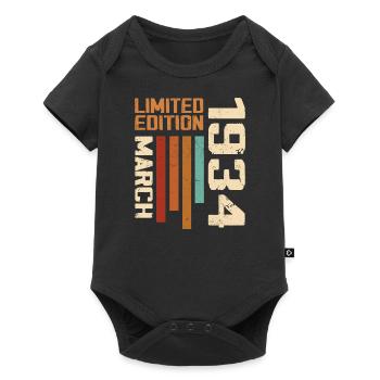 March 1934 Birthday 1934 Retro 1934 March - Baby Premium short-sleeve bodysuit - black - Front