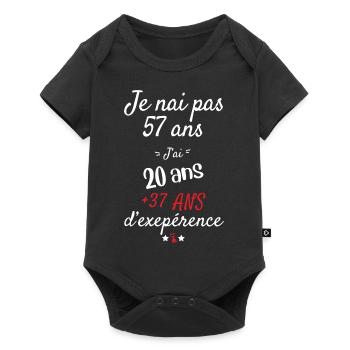 I don't have 57 birthday presents - Baby Premium short-sleeve bodysuit - black - Front