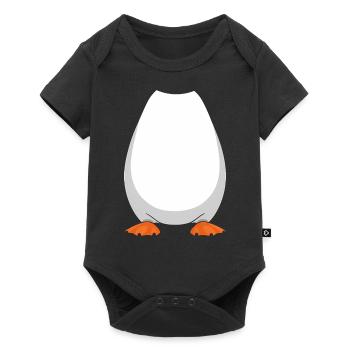 Penguin Costume Belly Feet - Baby Premium short-sleeve bodysuit - black - Front