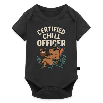 Capybara Style – Certified Chill Officer - Baby Premium short-sleeve bodysuit - black - Front