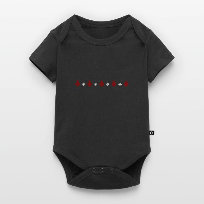 Strickpullover Muster Reihe Weihnachtskugel Baby Premium Kurzarmbody