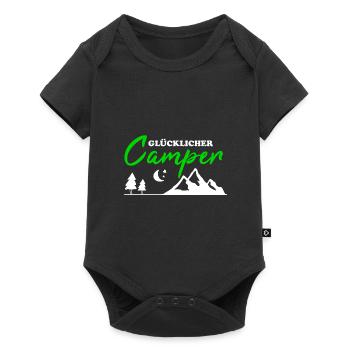 Happy Camper Camping Hommes Cadeau Drôle - Body à manches courtes Premium Bébé - noir - Devant
