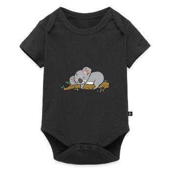A cute koala is sleeping. - Baby Premium short-sleeve bodysuit - black - Front